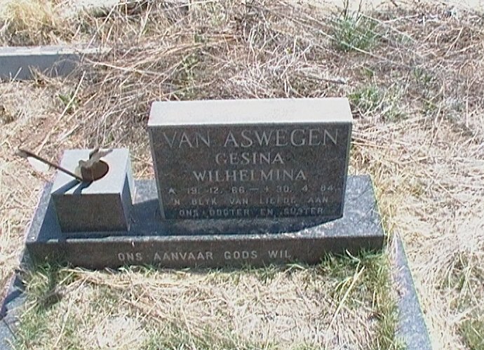 ASWEGEN Gesina Wilhelmina, van 1966-1984