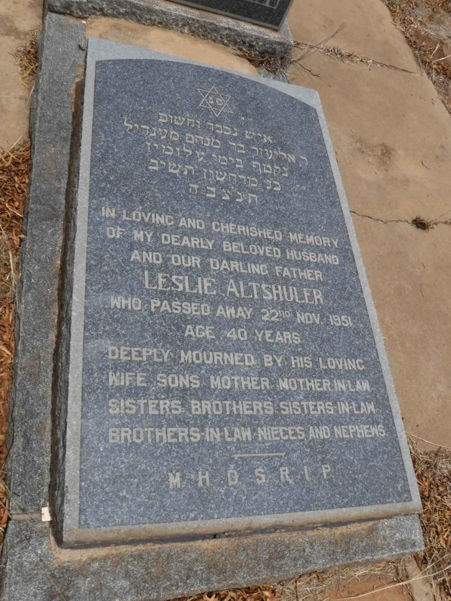 ALTSHULER Leslie  -1951