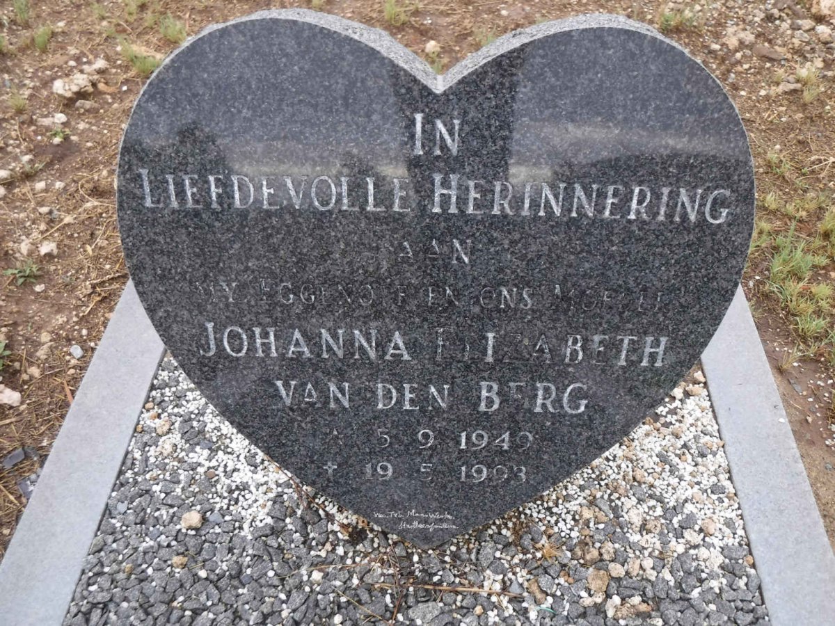 BERG Johanna Elizabeth, van den 1949-1993