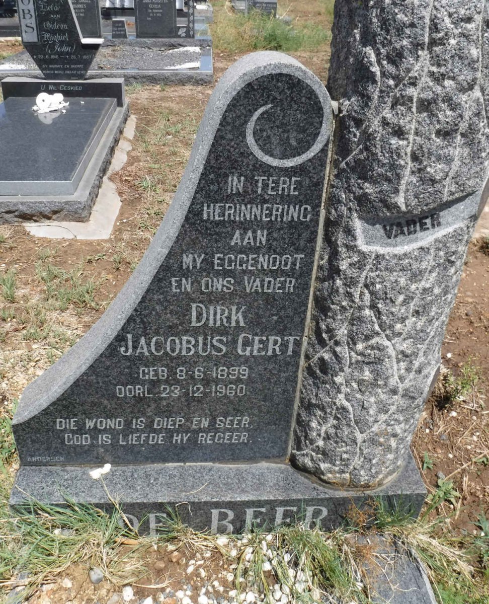 BEER Dirk Jacobus Gert, de 1899-1960