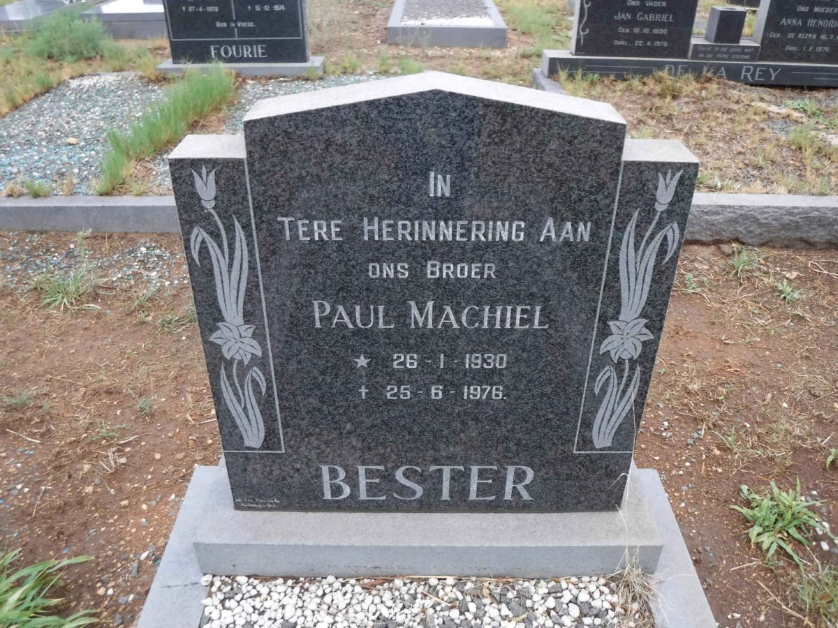 BESTER Paul Machiel 1930-1976