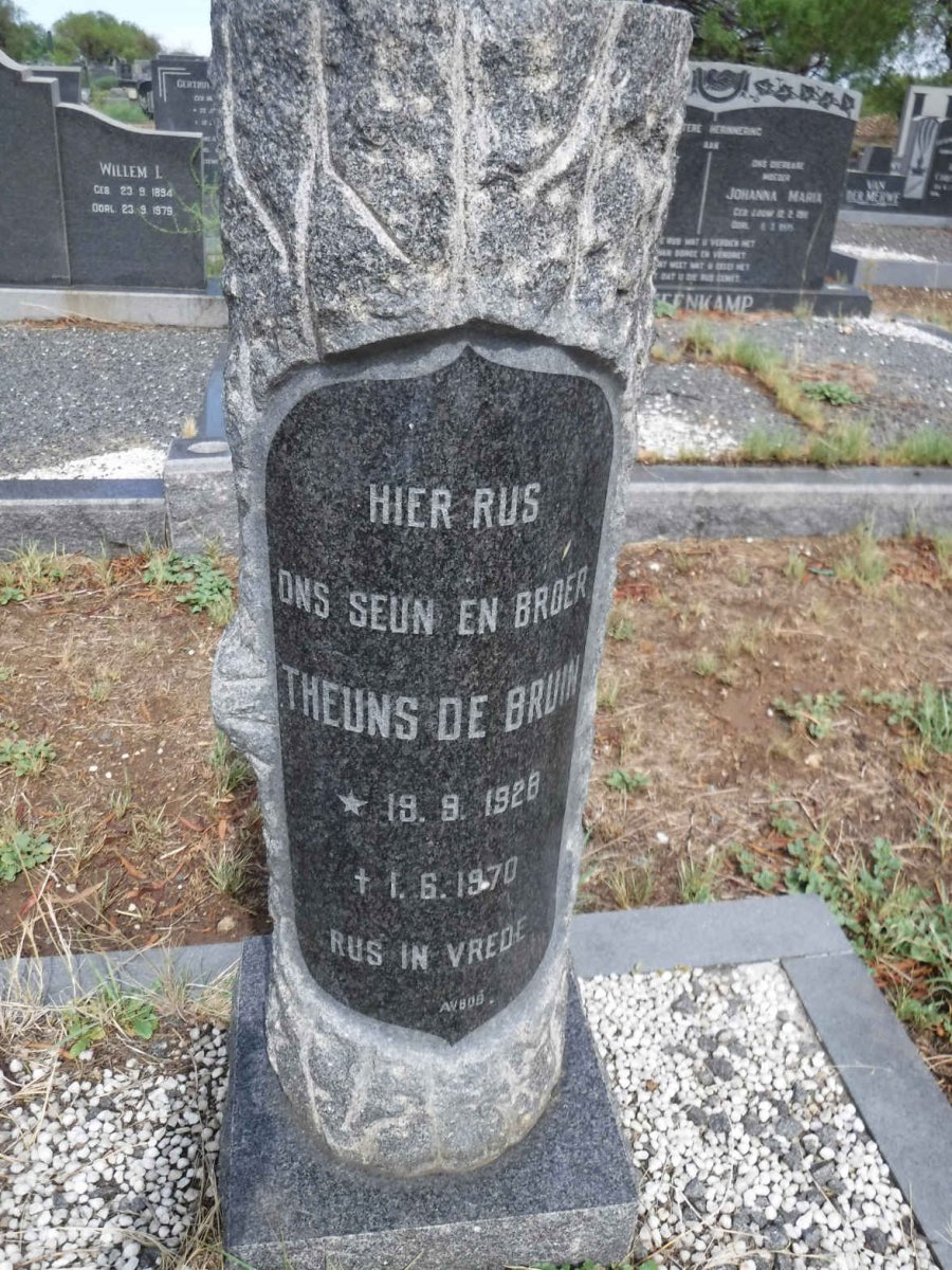 BRUIN Theuns, de 1928-1970