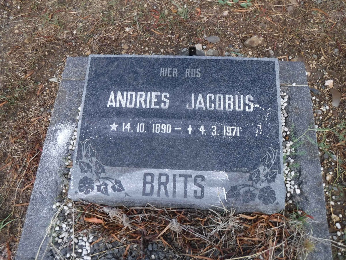 BRITS Andries Jacobus 1890-1971