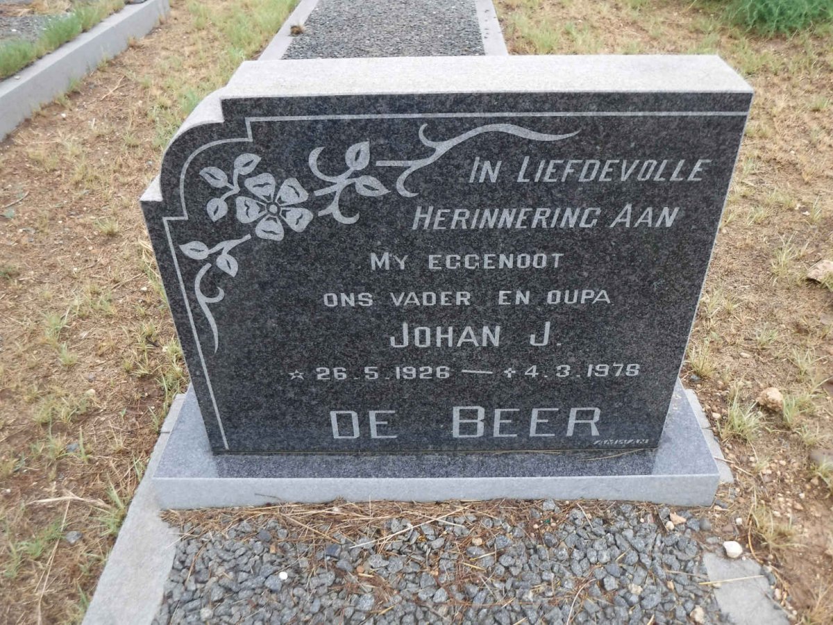 BEER Johan J., de 1926-1978