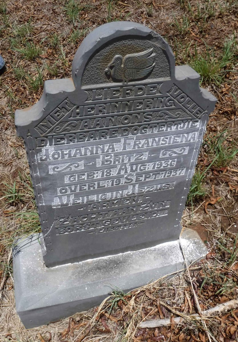 BRITZ Johanna Fransiena 1936-1937