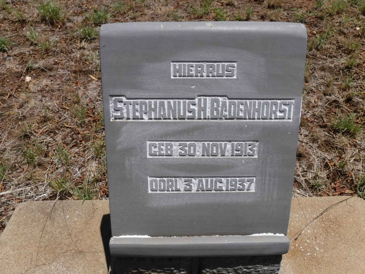 BADENHORST Stephanus H. 1913-1937