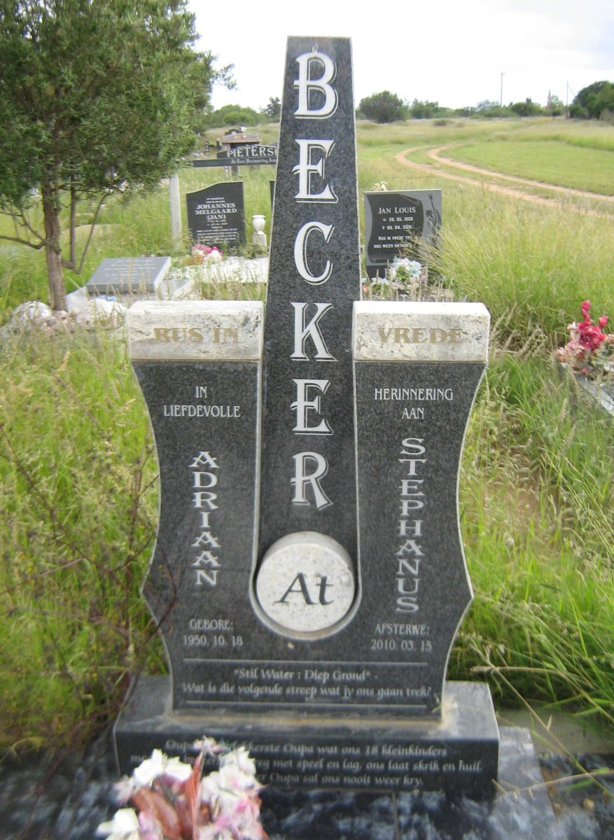 BECKER Adriaan Stephanus 1950-2010