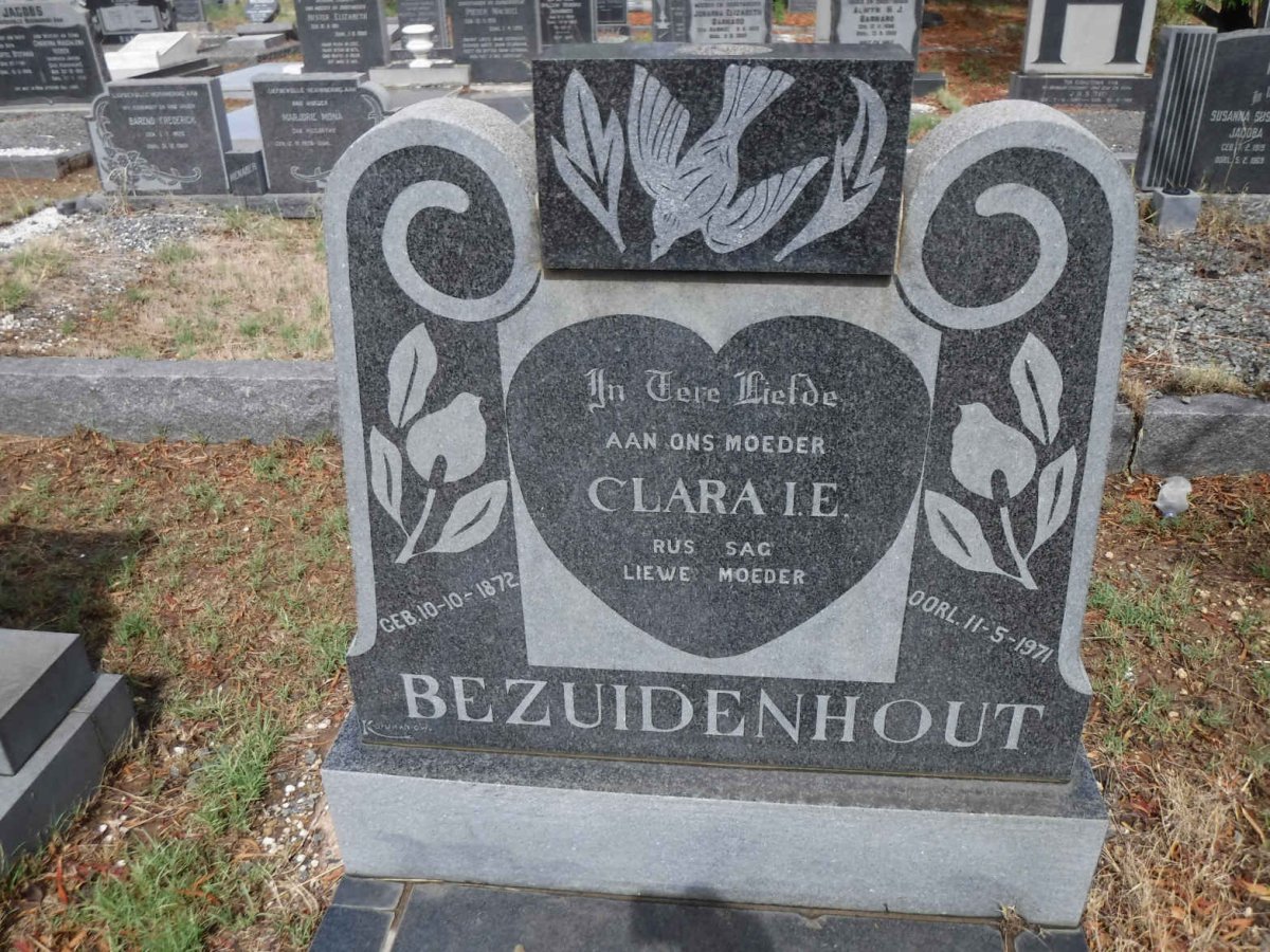 BEZUIDENHOUT Clara I.E. 1872-1971