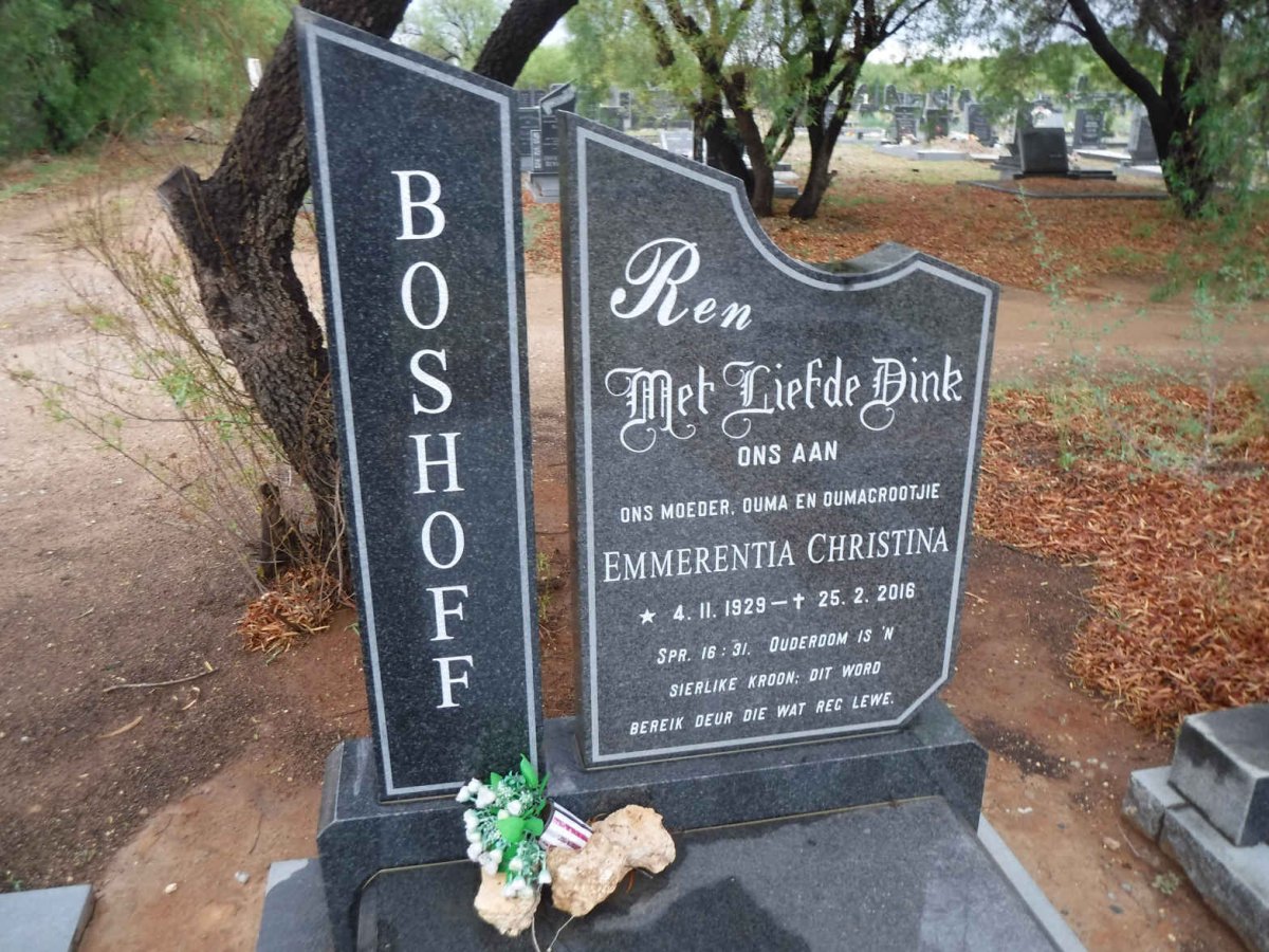 BOSHOFF Emmerentia Christina 1929-2016