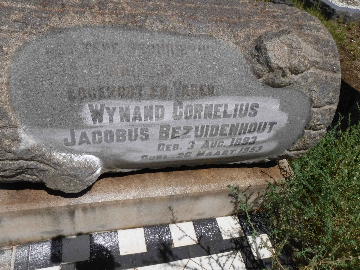 BEZUIDENHOUT Wynand Cornelius Jacobus 1893-1953