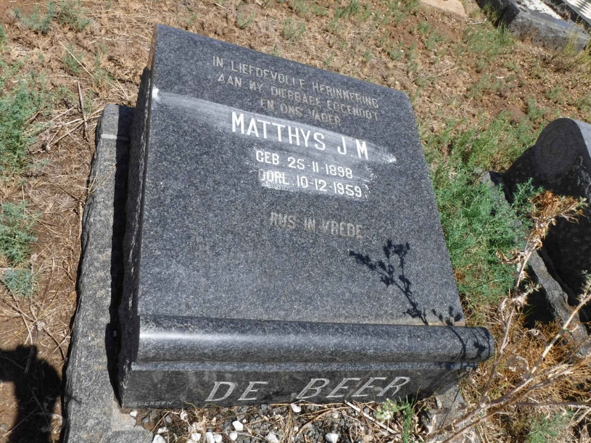 BEER Matthys J.M., de 1898-1959