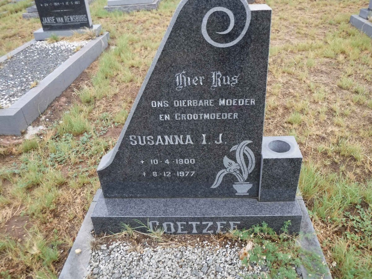 COETZEE Susanna I.J. 1900-1977