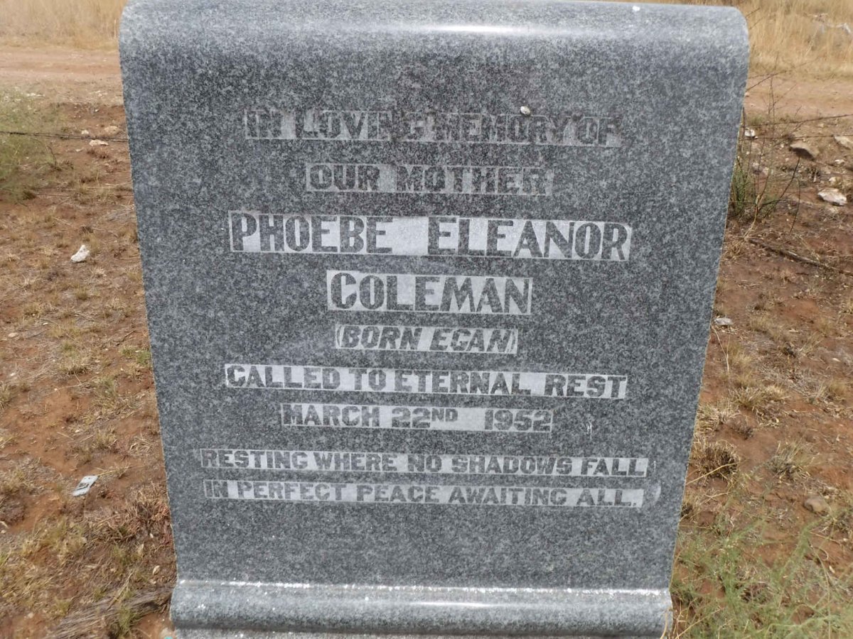 COLEMAN Phoebe Eleanor nee EGAN -1952