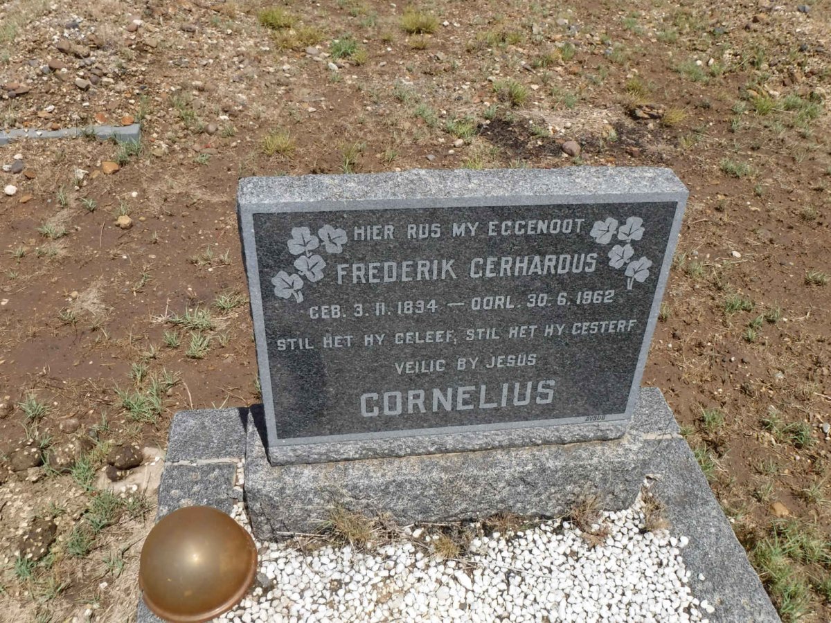 CORNELIUS Frederik Gerhardus 1894-1962