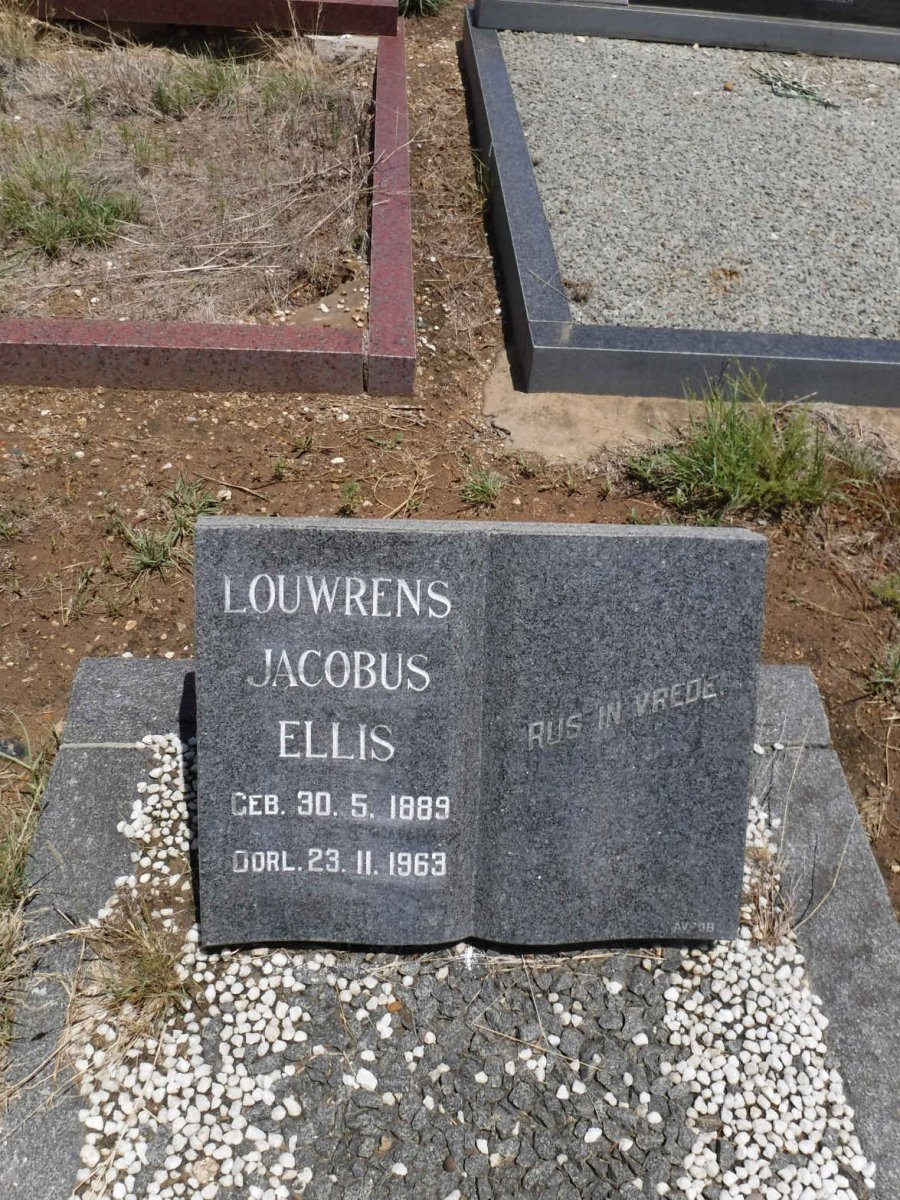 ELLIS Louwrens Jacobus 1889-1963