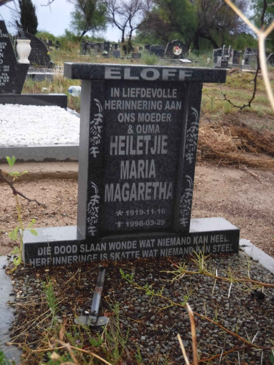 ELOFF Heiletjie Maria Magaretha 1919-1998