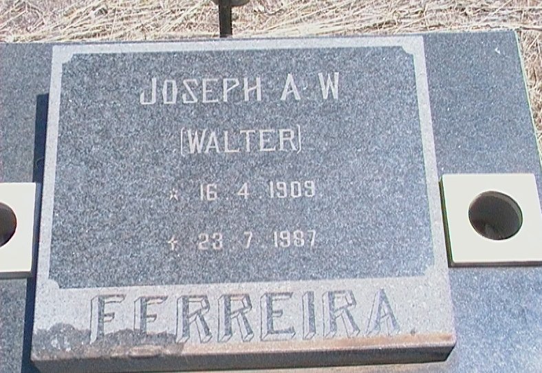 FERREIRA Joseph A. W. 1909-1987