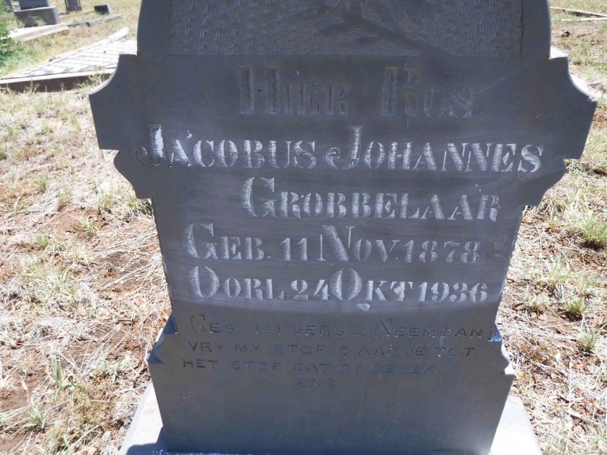 GROBBELAAR Jacobus Johannes 1878-1936