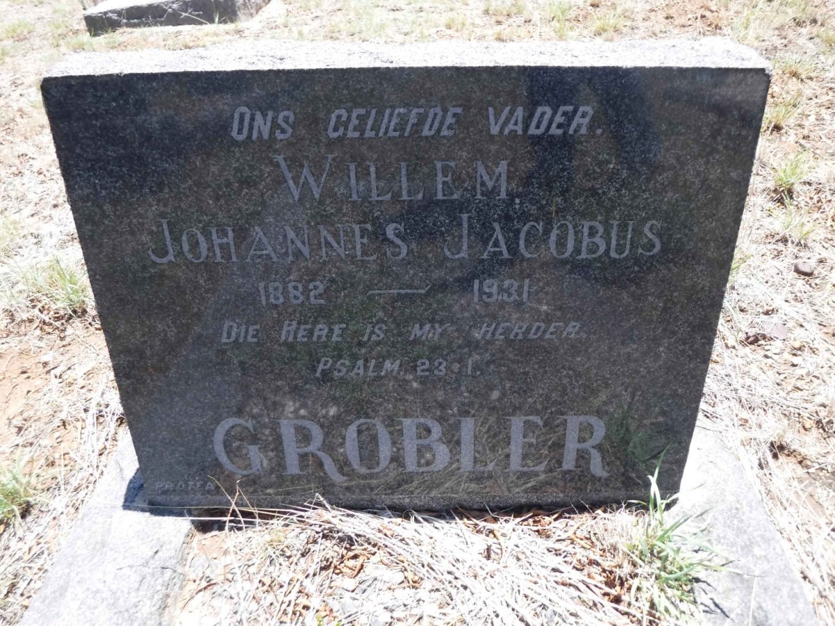 GROBLER Willem Johannes Jacobus 1882-1931
