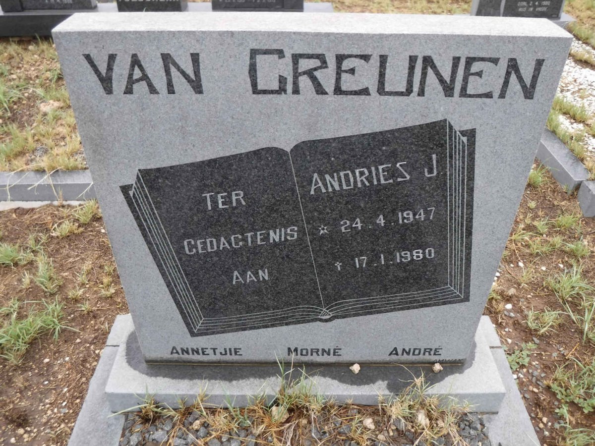 GREUNEN Andries J., van 1947-1980