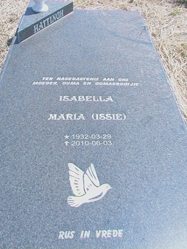 HATTINGH Isabella Maria 1932-2010