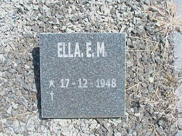 HANEKOM Ella E. M. 1948-