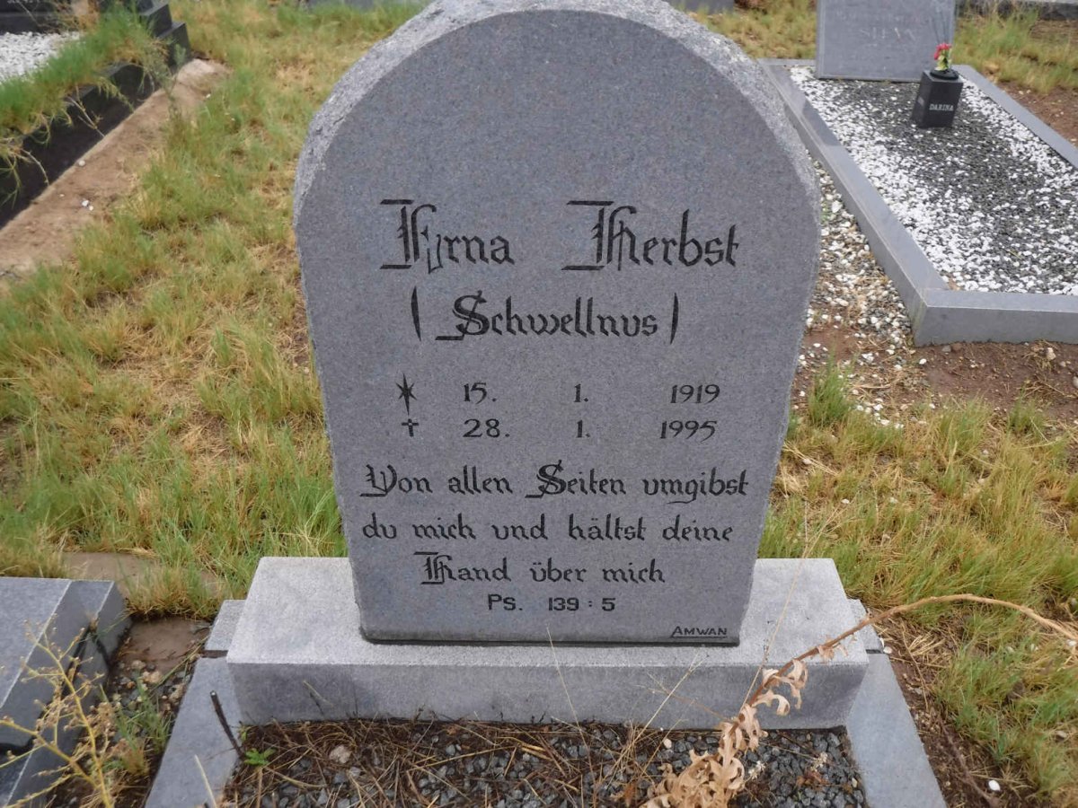 HERBST Erna nee SCHWELLNUS 1919-1995
