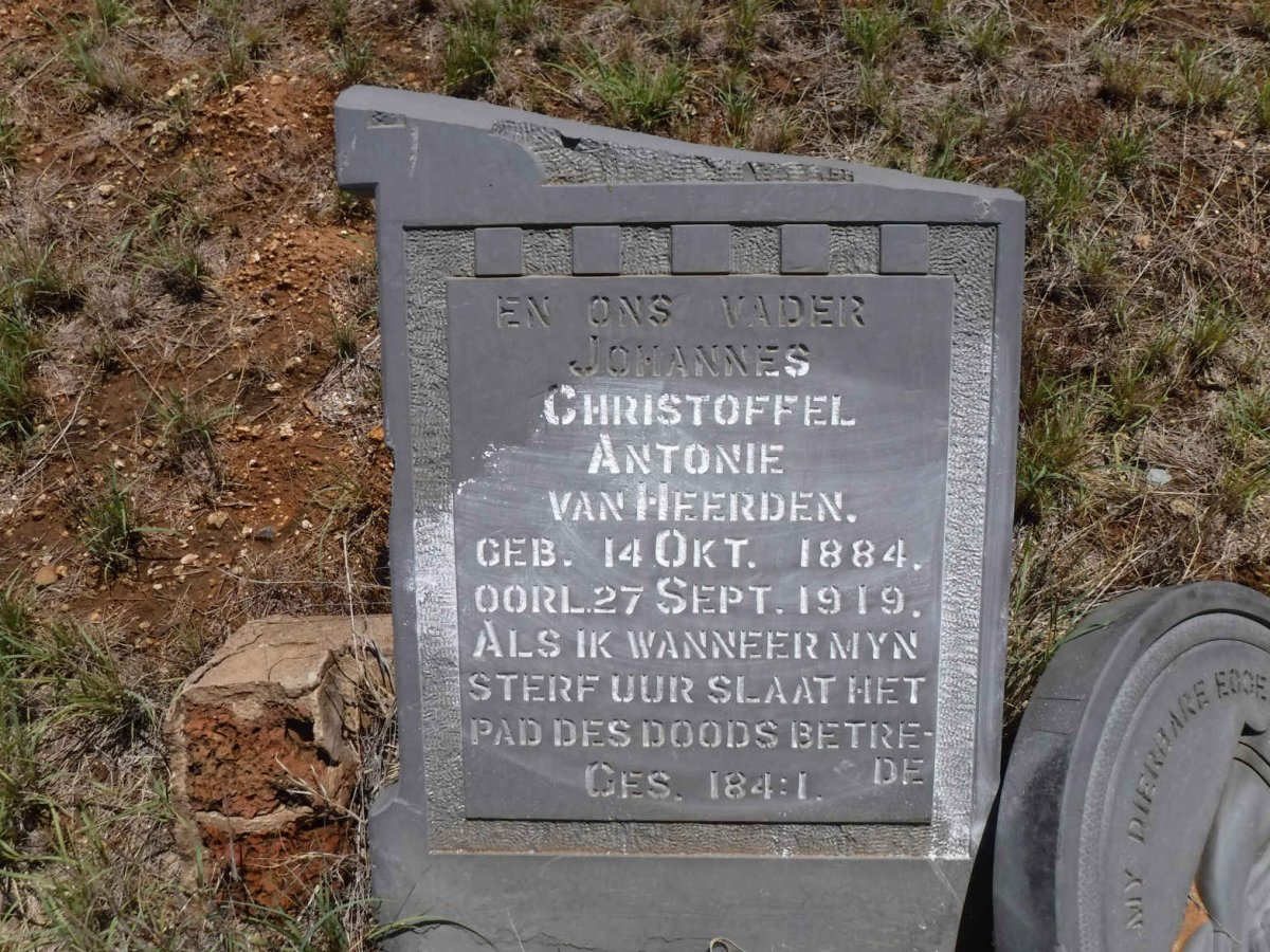 HEERDEN Johannes Christoffel Antonie, van 1884-1919
