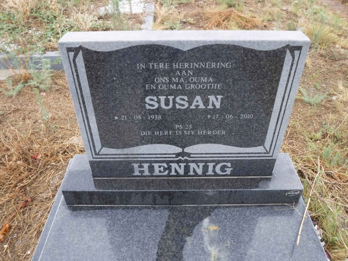 HENNIG Susan 1938-2010