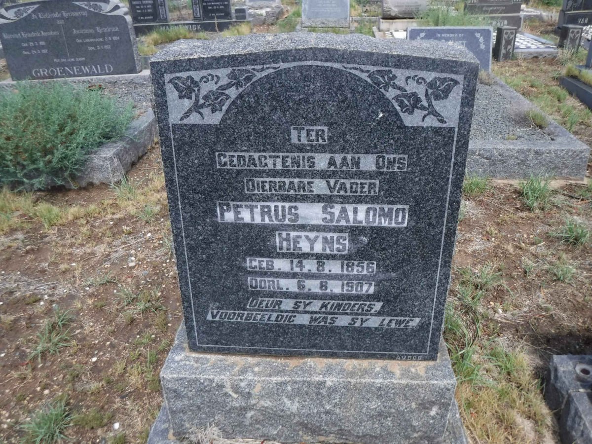 HEYNS Petrus Salomo 1856-1907