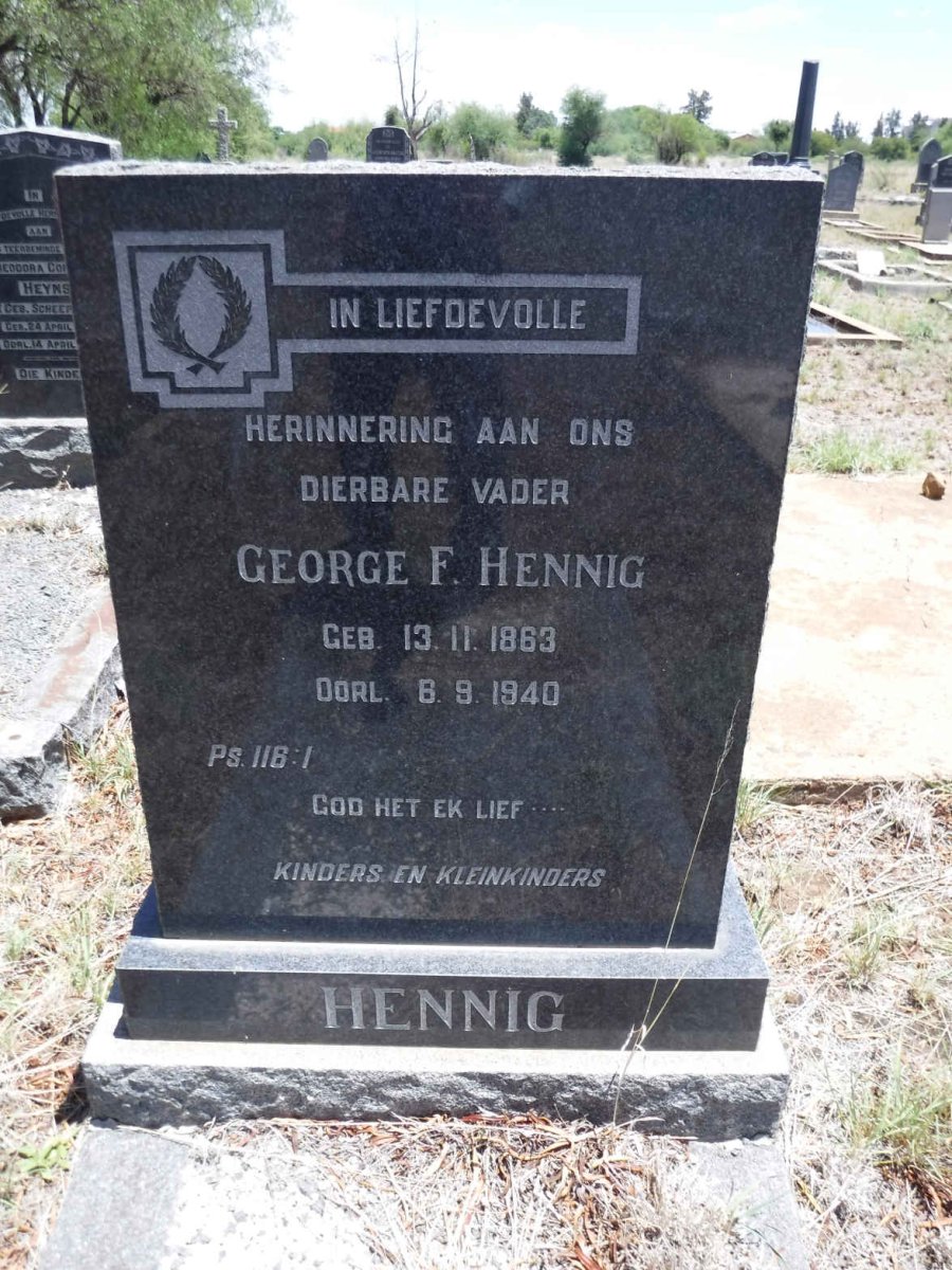 HENNIG George F. 1863-1940