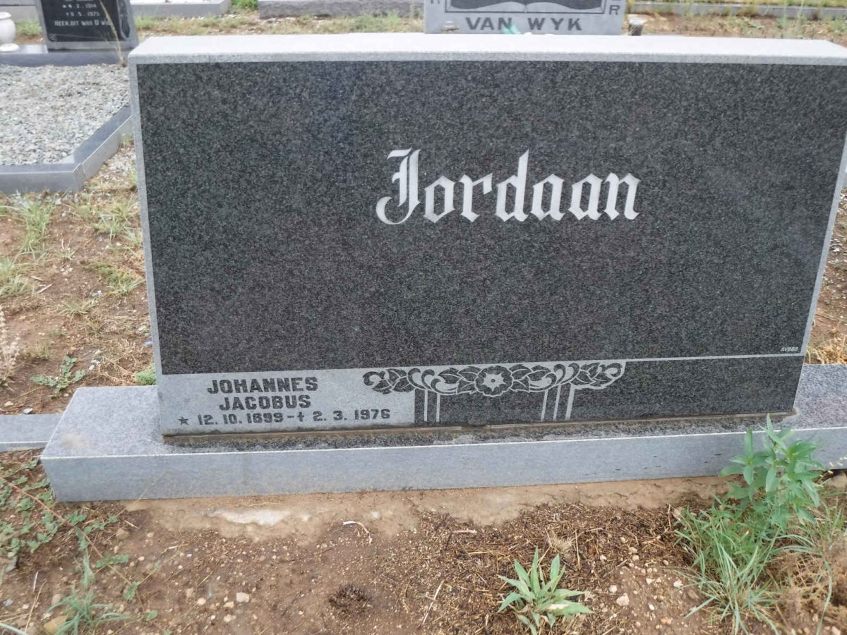 JORDAAN Johannes Jacobus 1899-1976