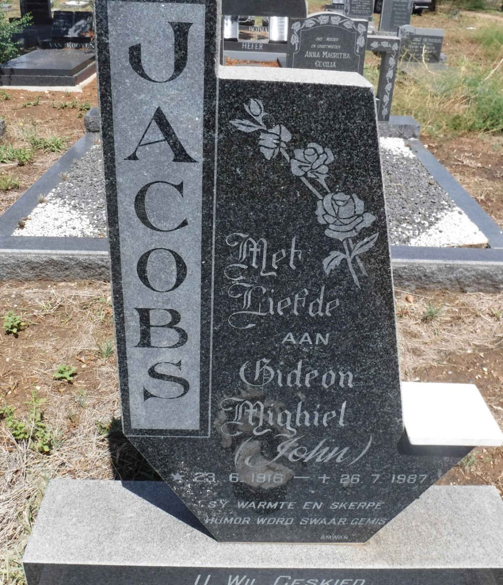 JACOBS Gideon Mighiel  1916-1987