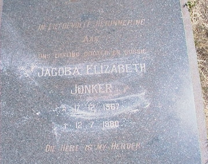 JONKER Jacoba Elizabeth 1967-1980