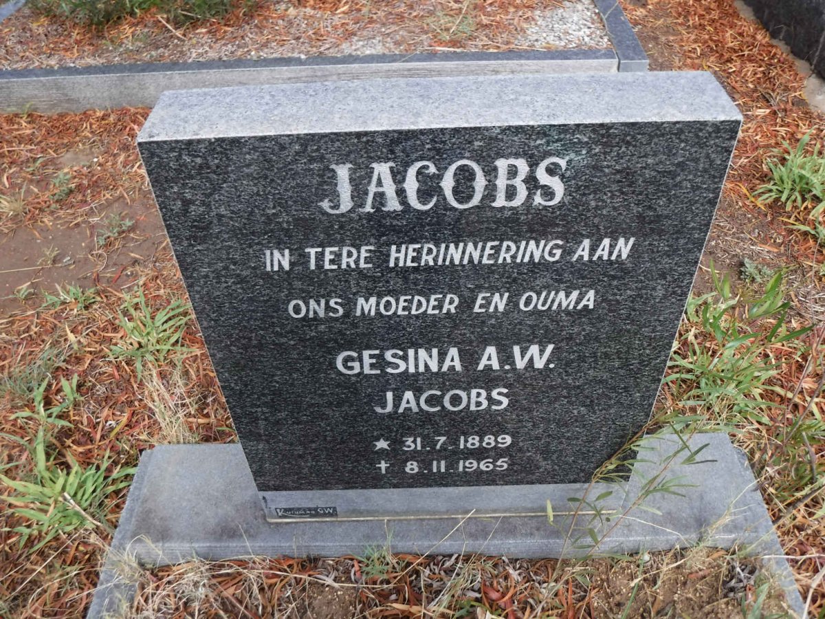 JACOBS Gesina A.W. 1889-1965