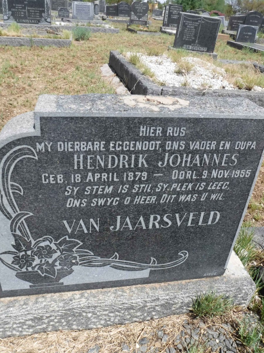 JAARSVELD Hendrik Johannes, van 1879-1955