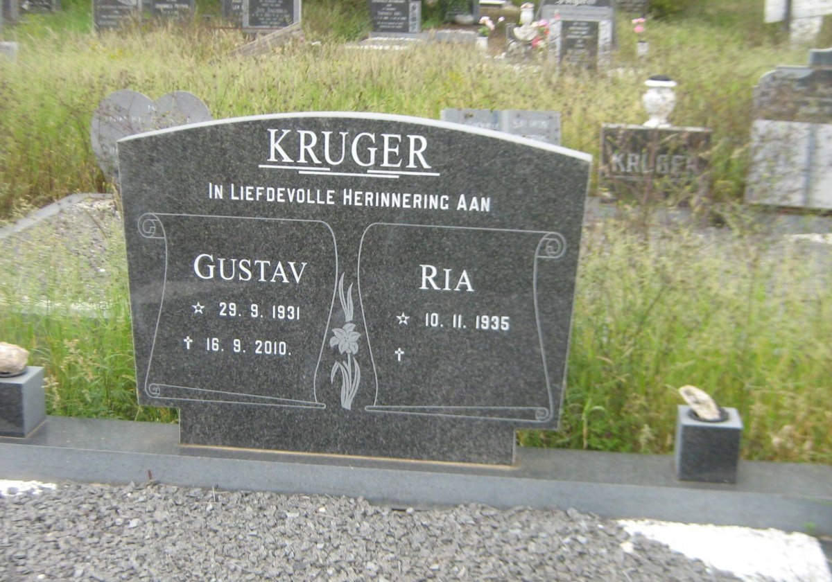 KRUGER Gustav 1931-2010 &amp; Ria 1935-