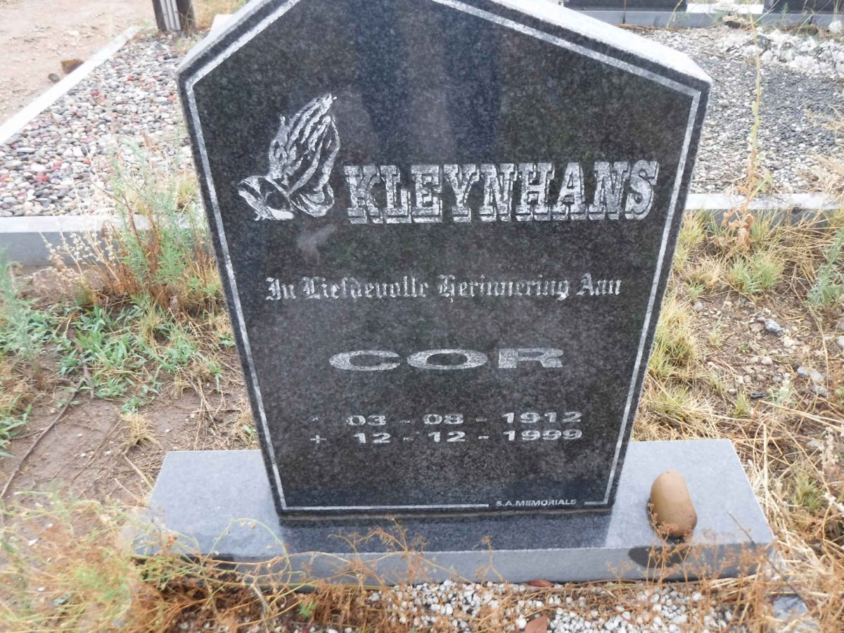 KLEYNHANS Cor 1912-1999