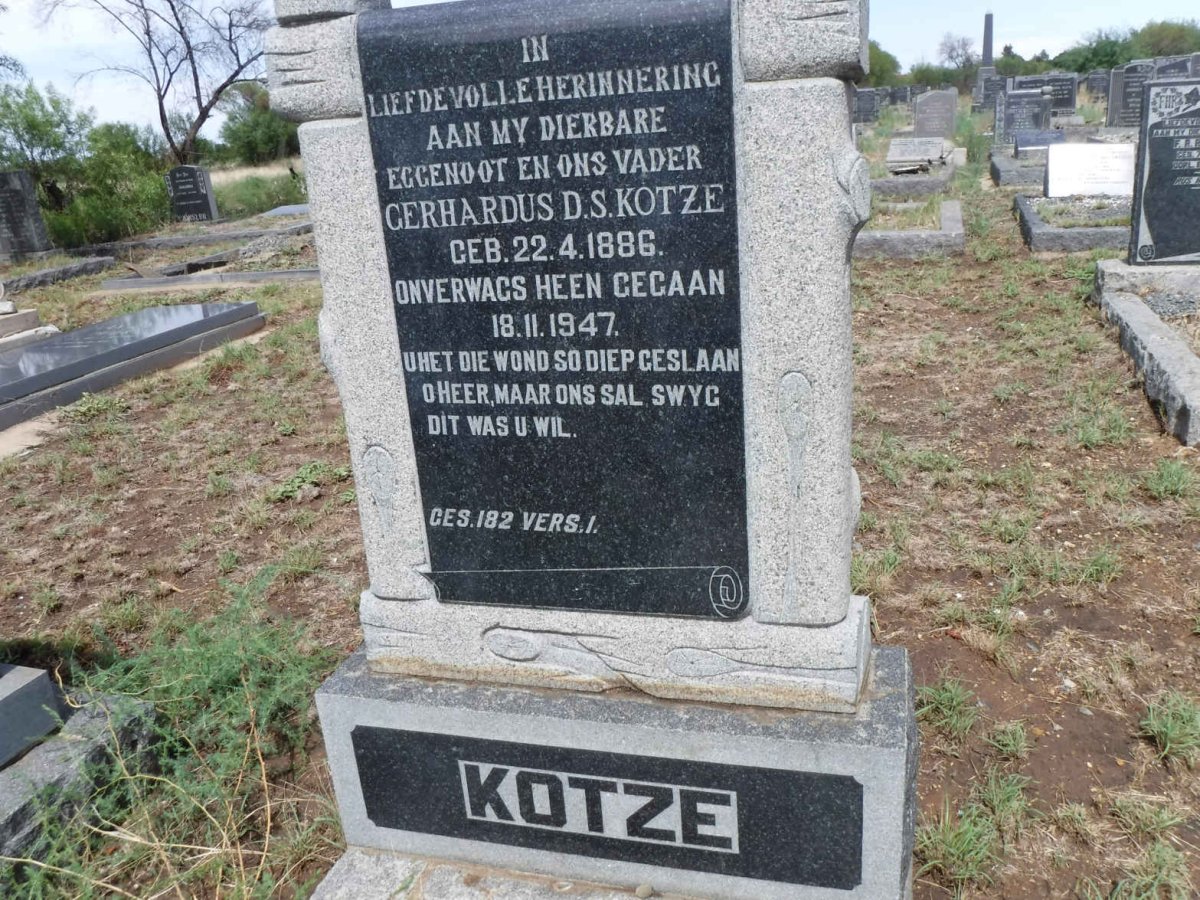 KOTZE Gerhardus D.S. 1886-1947