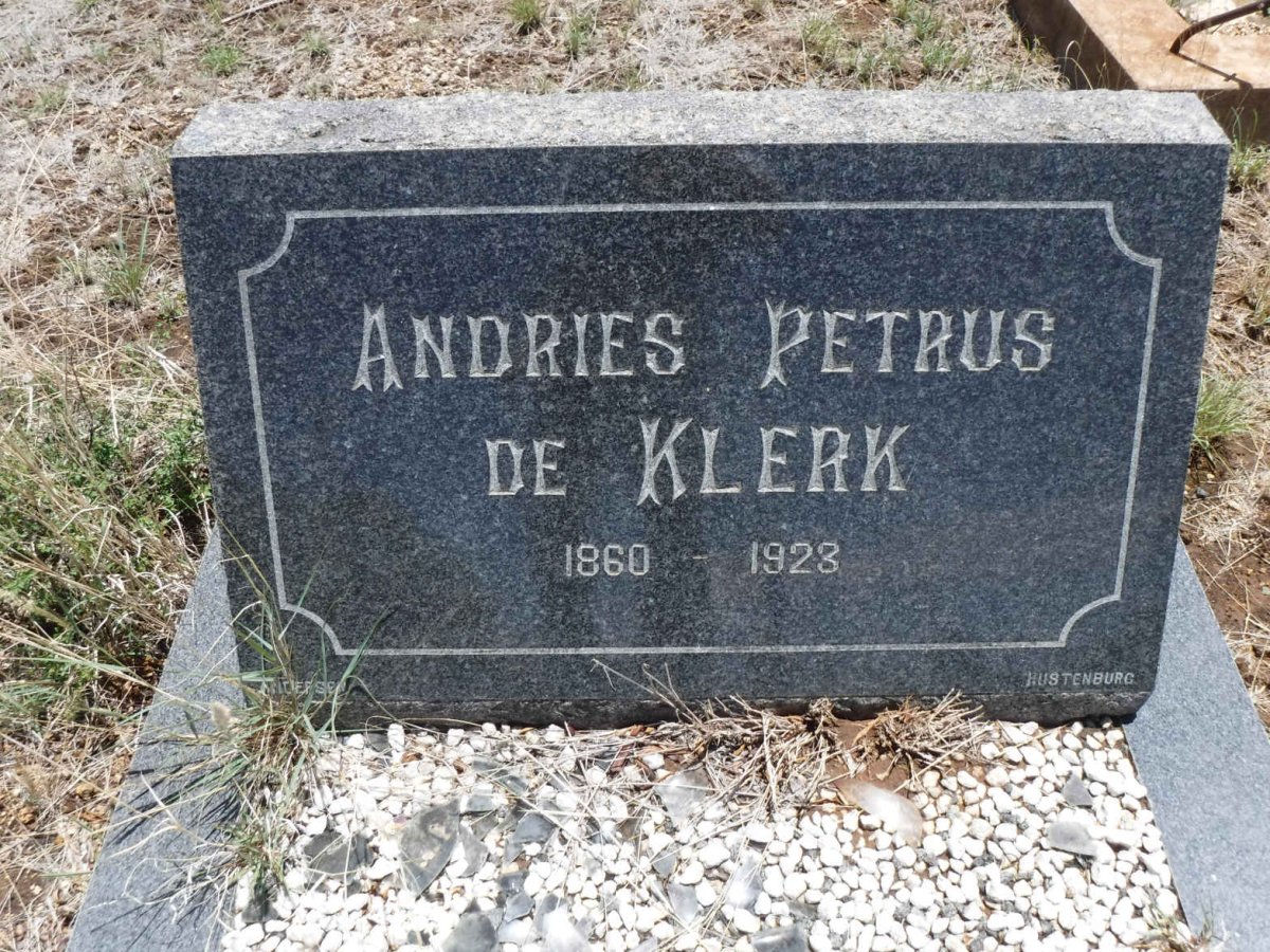 KLERK Andries Petrus, de 1860-1923