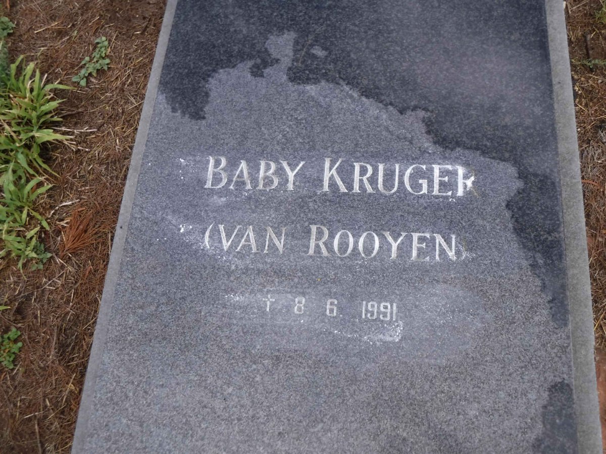 KRUGER Baby VAN ROOYEN -1991