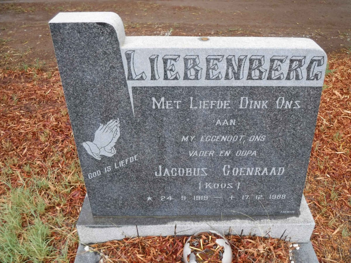LIEBENBERG Jacobus Coenraad 1919-1988