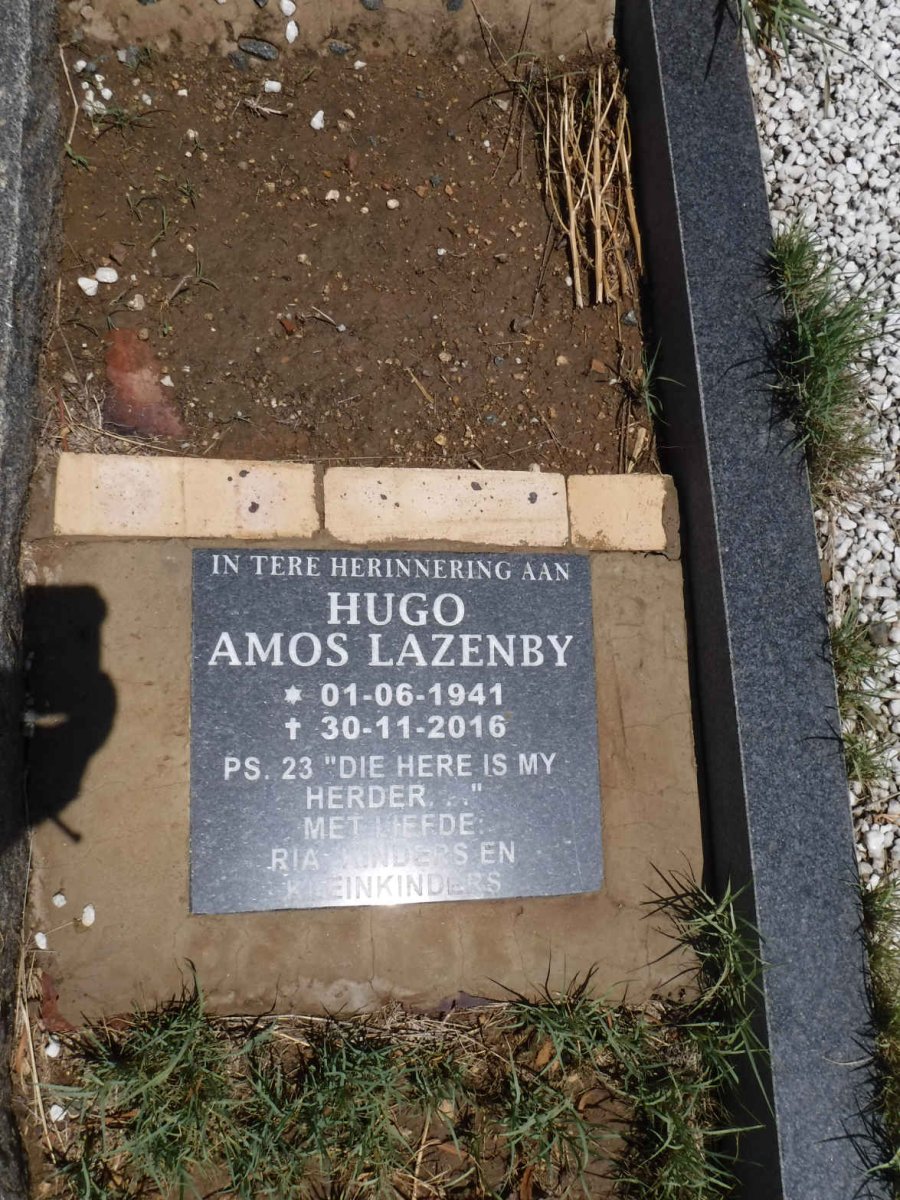 LAZENBY Hugo Amos 1941-2016