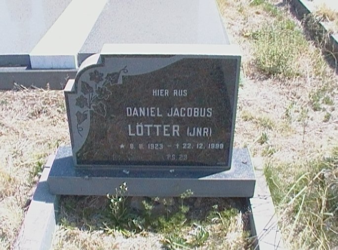 LOTTER Daniel Jacobus 1923-1999
