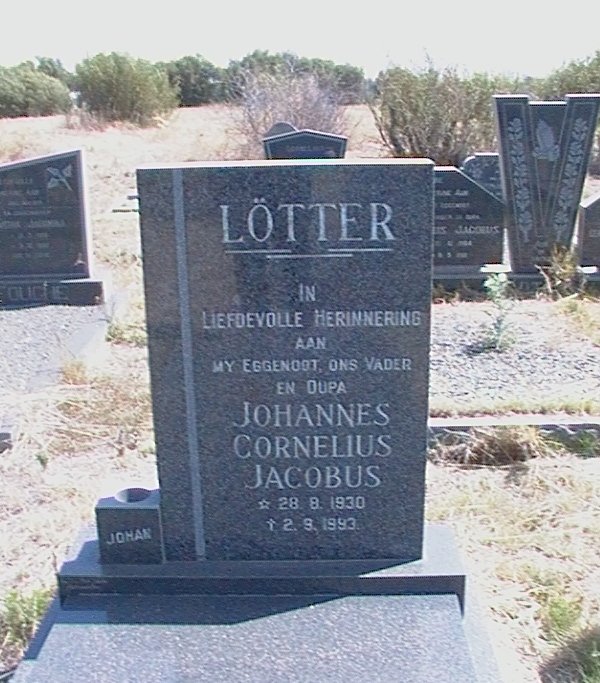 LOTTER Johannes Cornelius Jacobus 1930-1993