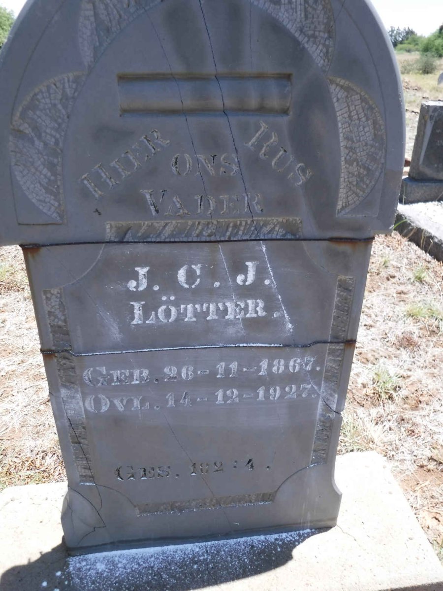 LOTTER J.C.J. 1867-1927