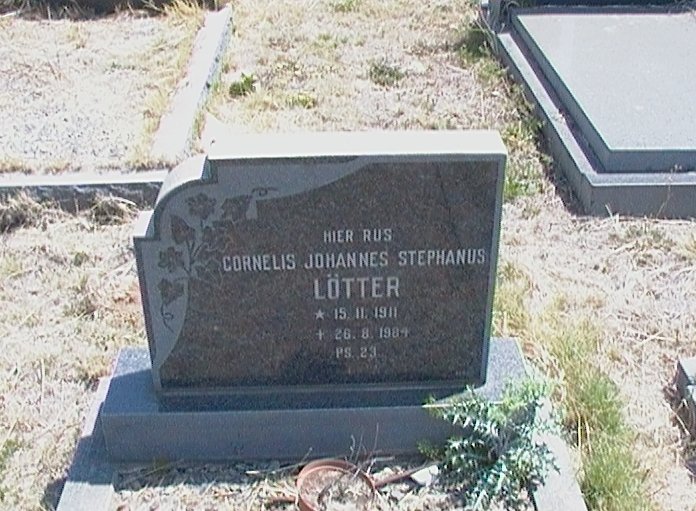 LOTTER Cornelis Johannes Stephanus 1911-1984
