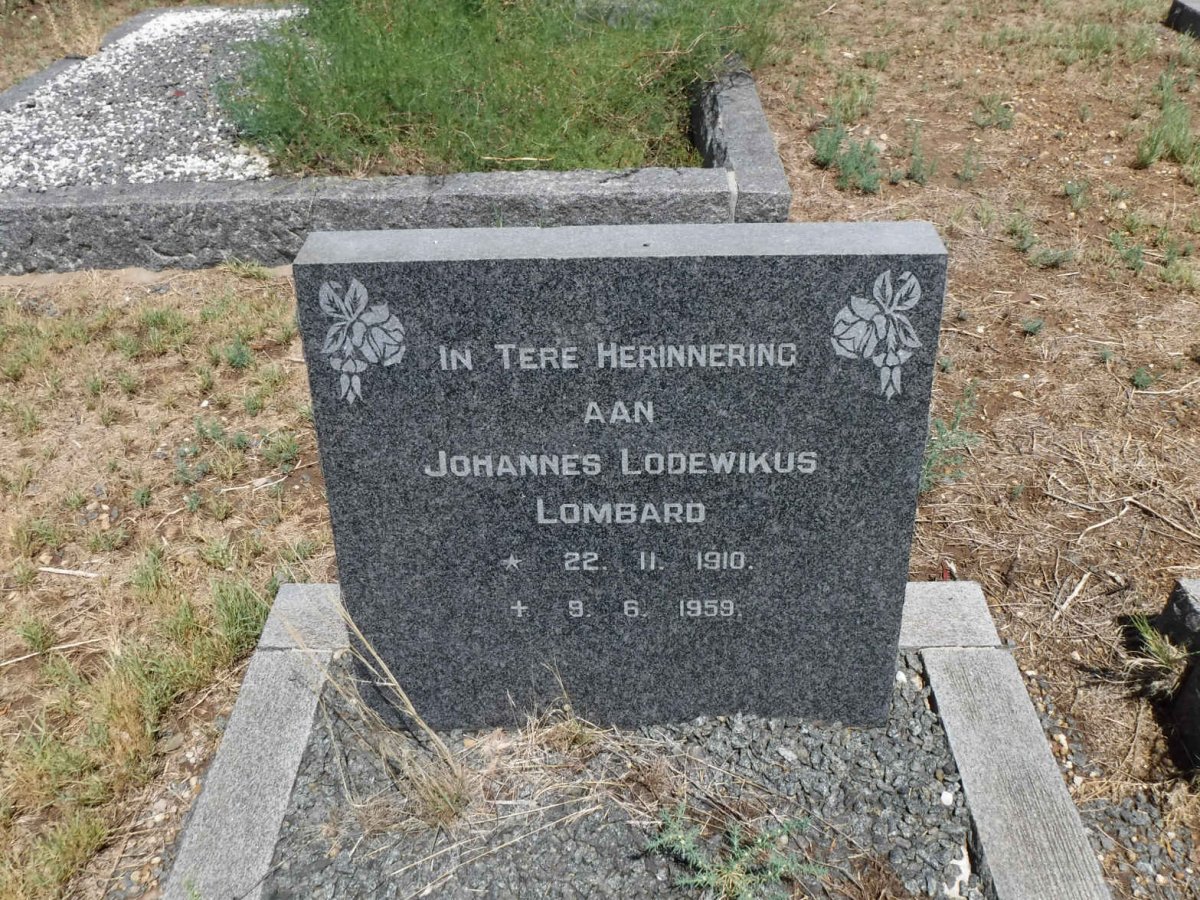 LOMBARD Johannes Lodewikus 1910-1959