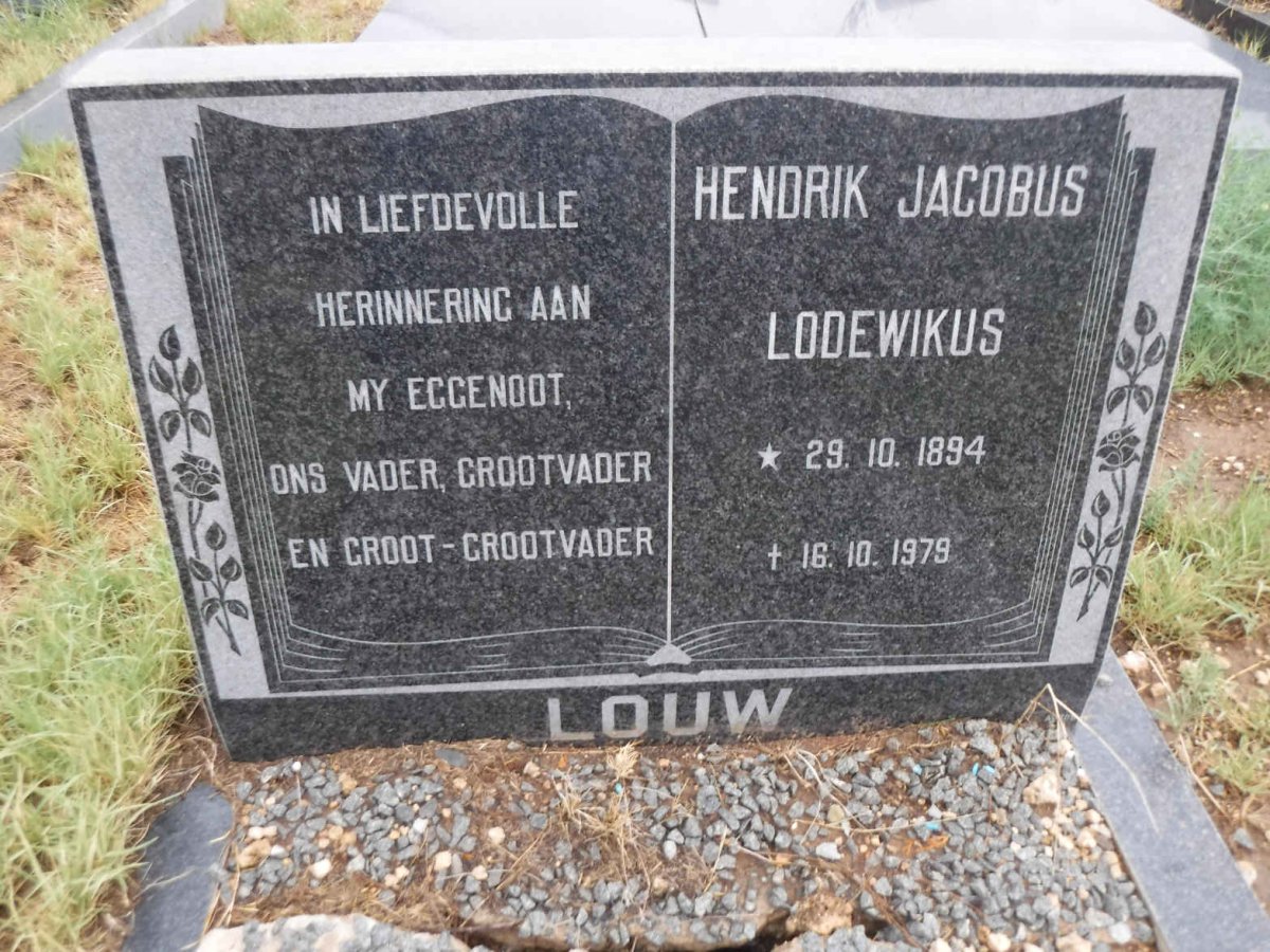 LOUW Hendrik Jacobus Lodewikus 1894-1979