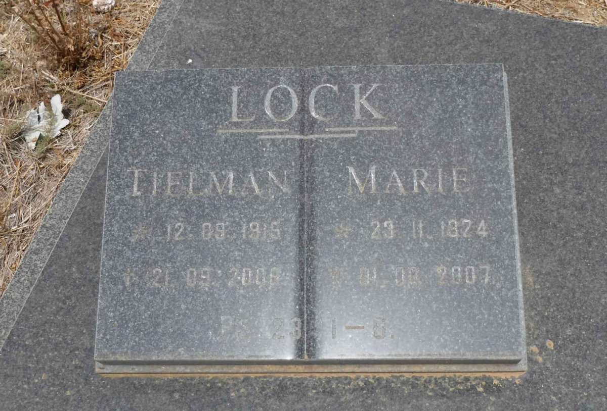 LOCK Tielman 1915-2008 &amp; Marie 1924-2007